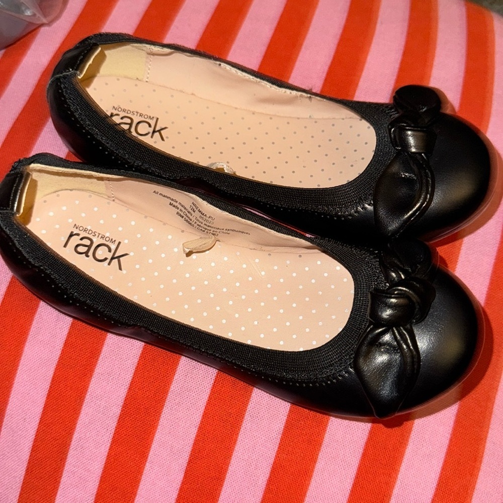 Girls Black‎ Slip On Ballet Shoes